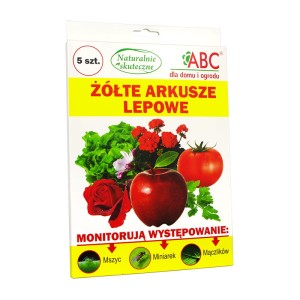 ABC Żółte arkusze lepowe do wyłapywania szkodników