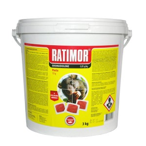 RATIMOR Bromadiolone pasta 3 kg trutka na szczury i myszy