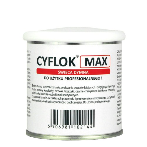 Cyflok MAX świeca dymna na karaluchy, muchy, komary, trojszyki 120 g